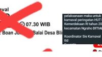 Karnaval HUT RI Ke 78 Di Tiadakan, Banyak Warga Di Kecamatan Ngraho Kecewa