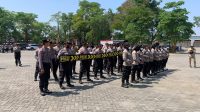 Gelar Simulasi Sispamkota, Upaya Polres Nganjuk Hadapi Potensi Gangguan Kamtibmas Tahapan Pemilu 2024