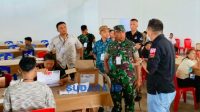 Ketua KPU Sambut Dandim/1310 Bitung, Tinjau Pelipatan Kertas Surat Suara