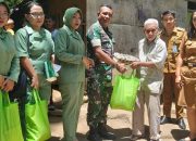 Hut Persit Ke-78, Ketua Persit cabang 62 Kodim/1310 Bitung. Lakukan Giat Donor Darah Dan Bagikan Tali Kasih