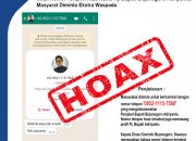 Hoax Nomor Telepon Mengatasnamakan Pj. Bupati Bojonegoro Adriyanto, Masyarakat Diminta Ekstra Waspada