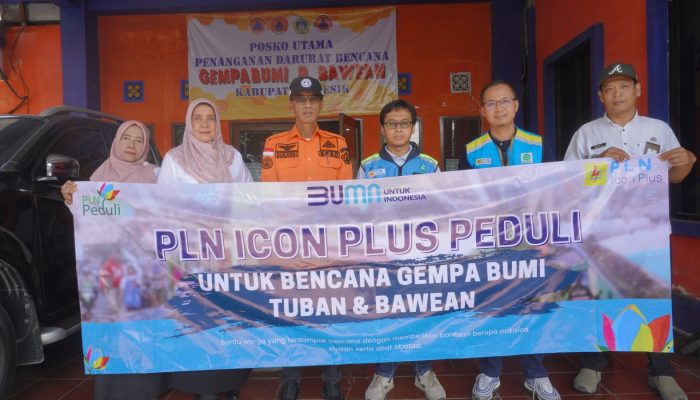 Ringankan Korban Gempa Bawean, PLN Icon Plus Serahkan Bantuan Kepada BPBD dan Diskominfo Gresik