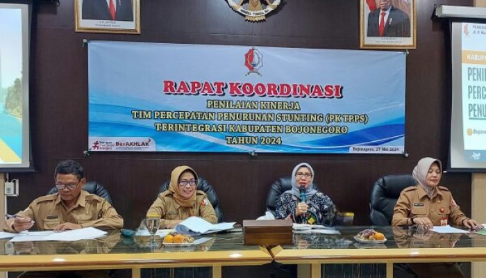 TPPS Bojonegoro Gelar Rakor Penilaian Kinerja, Terus Bersinergi Turunkan Angka Stunting 
