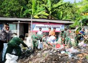 Bersama Warga, Satgas TMMD 120 Kodim Bojonegoro bersih-bersih Area Pasar Taji