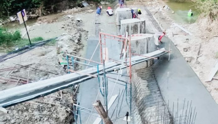 Satgas TMMD 120 Kodim Bojonegoro Kebut Rehabilitasi Chek Dam Desa Malingmati