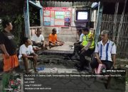 Patroli Sambang Pos Kamling, Bhabinkamtibmas Polsek Sumberrejo Ajak Warga Jaga Kamtibmas