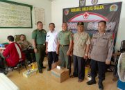 Sinergitas TNI – POLRI, Polsek Balen Hadiri Bakti Sosial Donor Darah di Koramil 0813-03/Balen