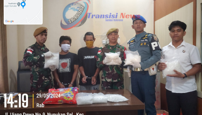Satgas Pamtas RI-Malaysia Gagalkan Penyelundupan Narkoba 7 Kg di Pelabuhan Tunontaka Nunukan