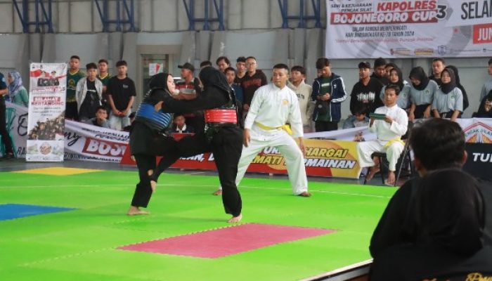 Resmi Dibuka, Kapolres Bojonegoro Cup ke 3 Tahun 2024 Jaring Bibit Pesilat Berprestasi
