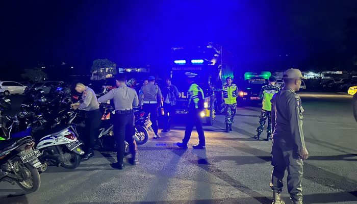 Jelang 1 Muharam Polres Tulungagung Bersama Tiga Pilar Gelar Patroli Skala Besar