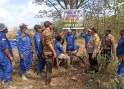 Polsek Temayang Bersama Koramil, Perhutani dan Satgas Gakpoktanhut Pasang Himbuan Larangan Karhutla
