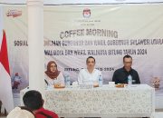 KPU Kota Bitung Coffee Morning, Bersama Komunitas Rukun Sosial, OKP Dan Ojek Online.