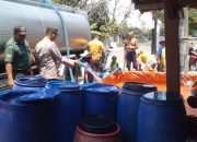 Polsek dan Koramil Ngasem Berikan Bantuan Air Bersih
