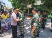 Polsek Jajaran Polresta Sidoarjo Silaturahmi ke Makoramil Setempat Guna Berika Kado HUT TNI Ke-79