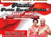 Ucapan Selamat Warinussy, Atas Dilantik Presiden – Wakil Presiden RI, Prabowo Subianto Dan Gibran Rakabuming Raka.