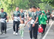 Perkuat Soliditas, Keluarga Besar Kodim Bojonegoro Gelar Jalan Sehat Bersama