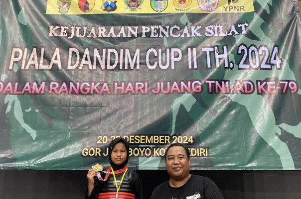 Aisyah Nur Syifaurrohma Al-Anshori Raih Juara 1 Kejuaraan Pencak Silat Piala Dandim Cup II di Kota Kediri