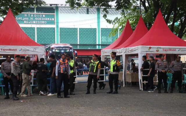 Polres Bojonegoro Berikan Rasa Aman dan Nyaman Dalam Playoff  Liga 2 Persibo Bojonegoro vs Persiku Kudus