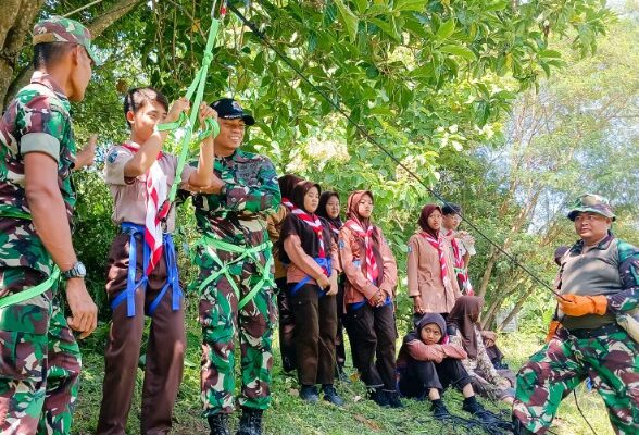 Latih Kemandirian Generasi Muda, Koramil Sumberrejo Bojonegoro Gelar Diklat Saka Wira Kartika