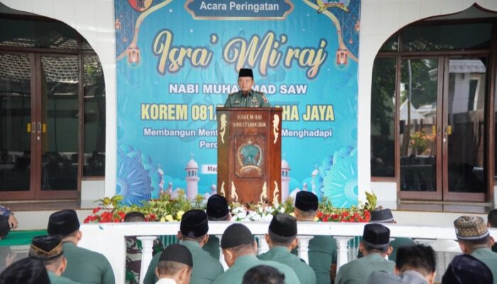 Korem 081/DSJ Gelar Isra Miraj, Momentum Tanamkan Semangat Kejuangan