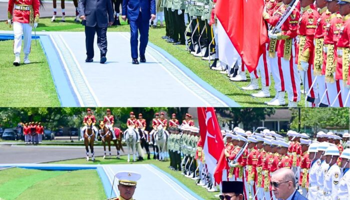 Prabowo Sambut Kedatangan Presiden Turkiye Dengan Penuh Hormat