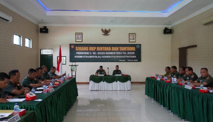 Dandim 0724/Boyolali Pimpin Langsung Sidang Jabatan