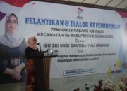 Hadiri Pelantikan dan Dialog Kepemimpinan, Ini Pesan TP PKK Cantika Wahono!!