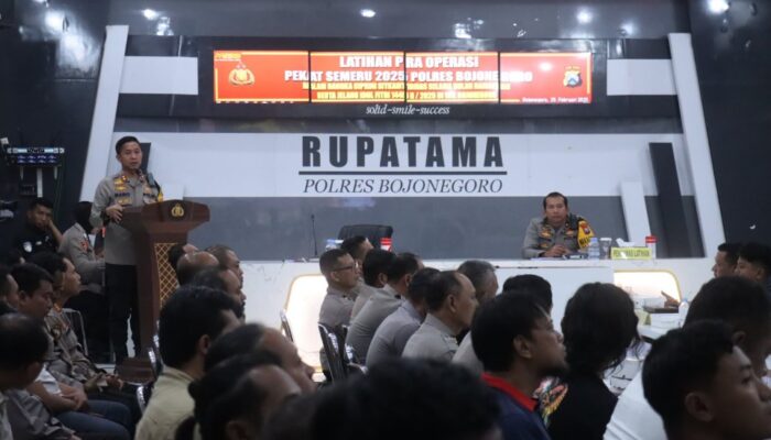 Antisipasi Gangguan Kamtibmas, Polres Bojonegoro Gelar Latpraops Pekat Semeru