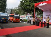 Wakapolres Bojonegoro Kompol Yoyok Hadiri Launching Angkutan Pelajar Gratis