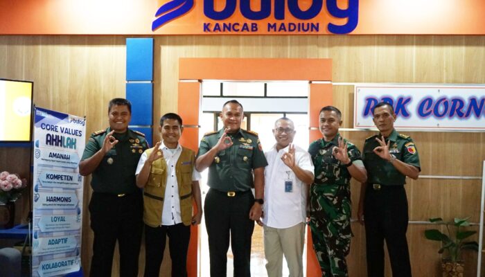 Danrem 081/DSJ Gelar Pertemuan dengan Bulog Kancab Madiun