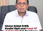 Istana Sebut Kritik Koalisi Sipil Soal Pasal 47 di RUU Tak Beralasan