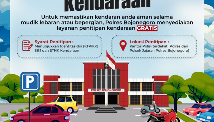 Polres Bojonegoro Siapkan Penitipan Kendaraan Gratis