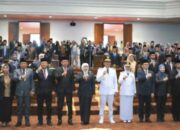 Bupati Wahono Beberkan 10 Isu Strategis Lima Tahun Dalam Sertijab di Ruang Paripurna Gedung DPRD Bojonegoro