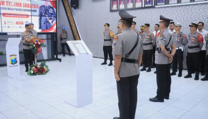 Kapolres Bojonegoro Pimpin Sertijab Kapolsek Malo
