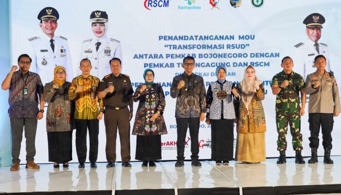 Dandim Bojonegoro Letkol Czi Arief Rochman Hakim, hadiri Acara Penandatanganan MoU Transformasi RSUD
