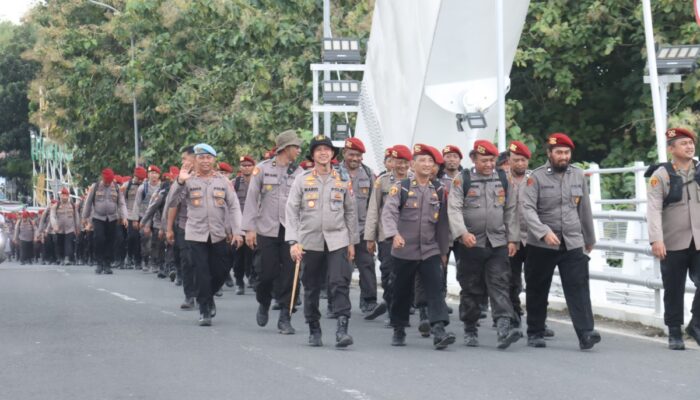 133 Personel Sat Reskrim dan Sat Resnarkoba Polres Bojonegoro Jalani Tradisi Pembaretan