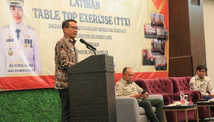 Bupati Bojonegoro Hadiri Simulasi Kebencanaan Kegagalan Teknologi Industri