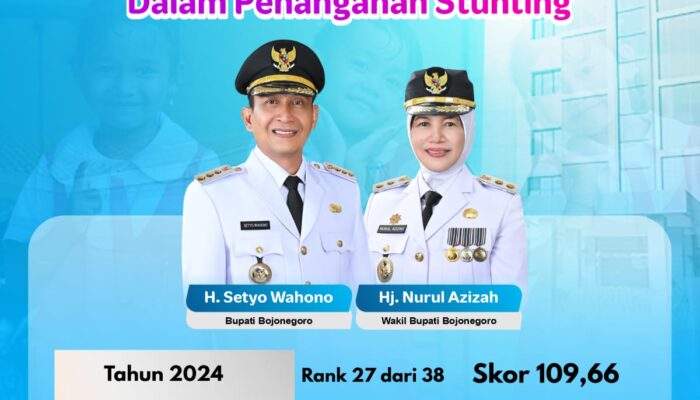 Prestasi Gemilang Pemkab Bojonegoro Berhasil Turunkan Stunting, Peringkat 9 se-Jawa Timur