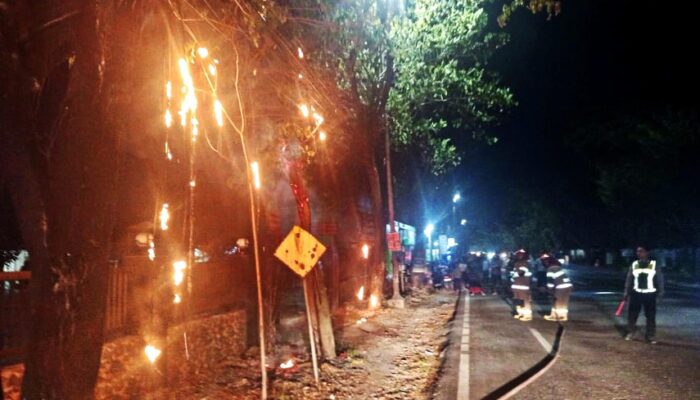 Kebakaran Kabel Telkom dan WiFi di Desa Talun Bojonegoro, Diduga Akibat Pembakaran Sampah
