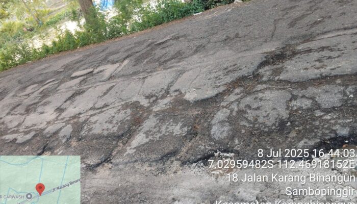 Program JAMULA Tak Mampu Tutupi Fakta Jalan Rusak di Kabupaten Lamongan