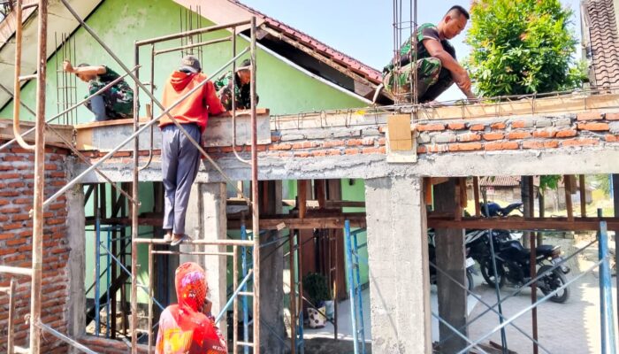 Cerminan Beragama, Satgas TMMD 125 Bojonegoro Bangun Musholla