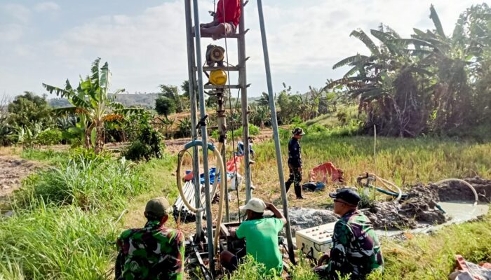 Satgas TMMD 125 Bojonegoro Buatkan Sumur Bor, Air Bersih untuk Desa Soko