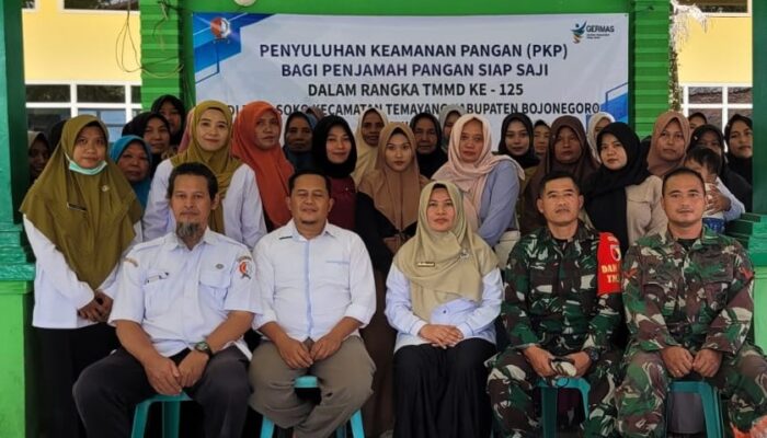 Satgas TMMD 125 bersama Dinkes Bojonegoro Gelar Penyuluhan Keamanan Pangan