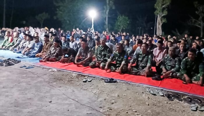 Kebersamaan Satgas TMMD 125 Bojonegoro Ikuti Do’a Peringati HUT RI ke-80