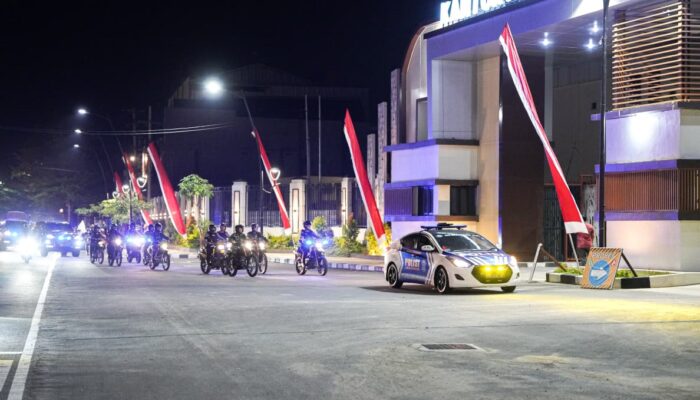 Jaga Kondusivitas Bojonegoro, Aparat Gabungan Lakukan Patroli Skala Besar