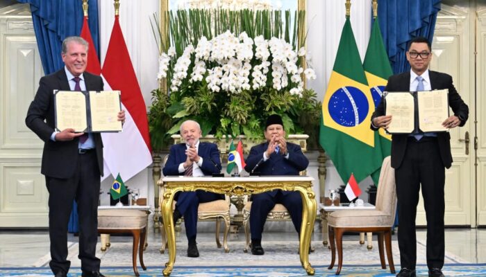 Semangat Hari Pahlawan, PLN dan J&F S.A Brasil Teken MoU di Hadapan Dua Presiden untuk Kembangkan PLTA di Indonesia