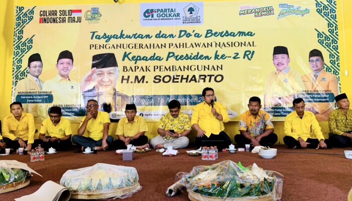 Golkar Bojonegoro Rayakan Penganugerahan Gelar Pahlawan Nasional kepada H.M. Soeharto dengan Tasyakuran dan Doa Bersama