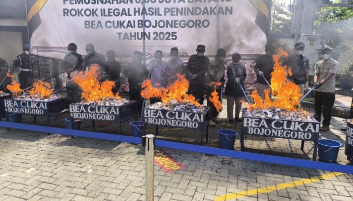 Bea Cukai Bojonegoro Musnahkan 8,3 Juta Batang Rokok Ilegal, Gagalkan Kerugian Negara Rp6,2 Miliar
