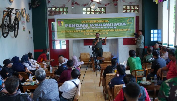 Perkuat Sinergi, Kapendam V/Brawijaya Gelar Coffee Morning Bersama Insan Media