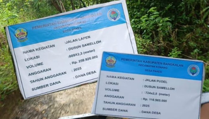Dugaan Klaim Sepihak Proyek Desa Pakes Bangkalan: Dana Swadaya, Tapi Terpampang Papan Anggaran Desa